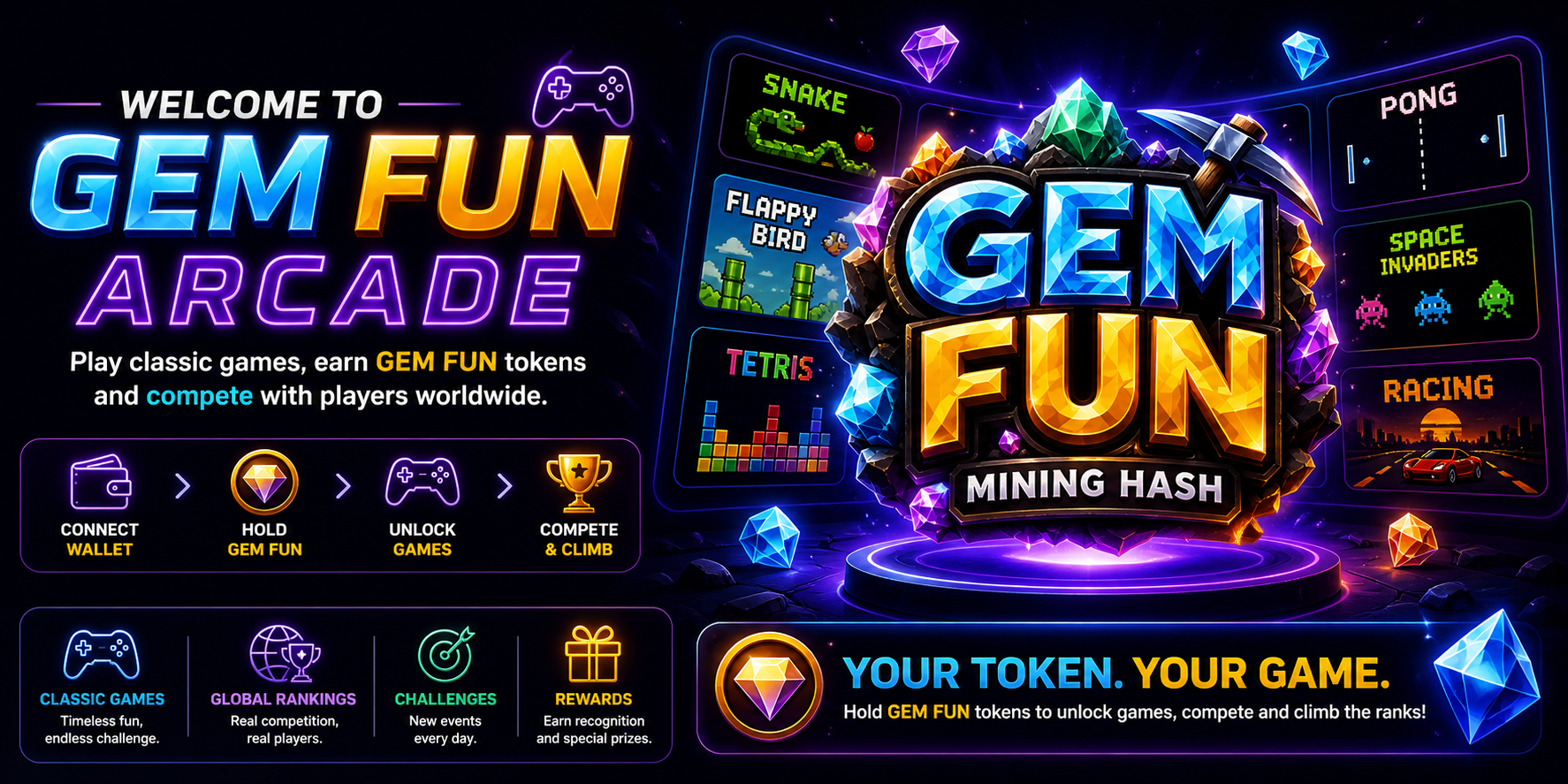 GEM FUN Arcade Banner